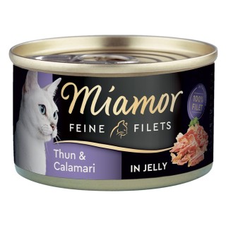 Sparpaket Miamor Feine Filets 24 x 100 g - Thunfisch & Calamari