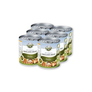 Bellfor Hundefutter Nass mit Huhn - Getreidefrei - Freiland-Menü - 6x800 g