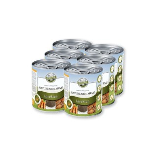 Bellfor Hundefutter Nass mit Insekten - Naturfarm-Menü - 6x800g