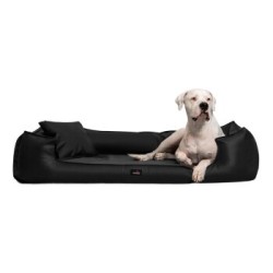 Tierlando ® GOOFY Kunstleder - Orthopädisches Hundebett inkl. Matratzenschoner
