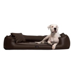 Tierlando ® GOOFY Kunstleder - Orthopädisches Hundebett inkl. Matratzenschoner