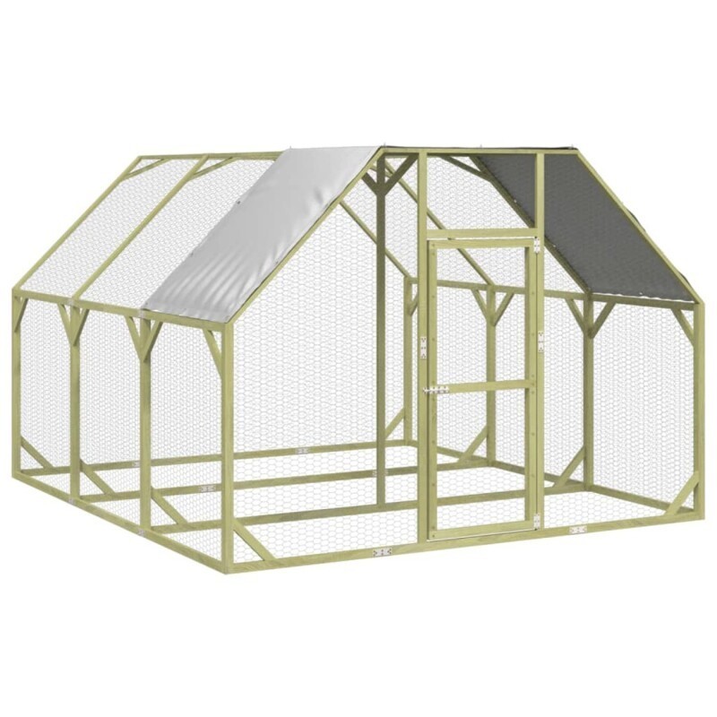 VidaXL Hühnerstall Massivholz Kiefer Imprägniert 2,68 m, 3 m, 1,9 m