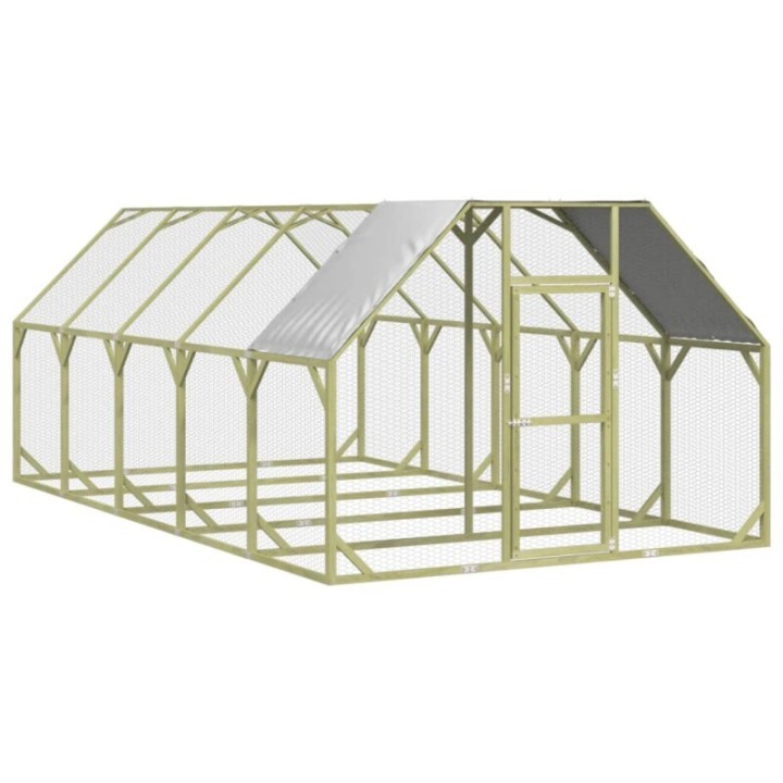 VidaXL Hühnerstall Massivholz Kiefer Imprägniert 2,68 m, 5 m, 1,9 m