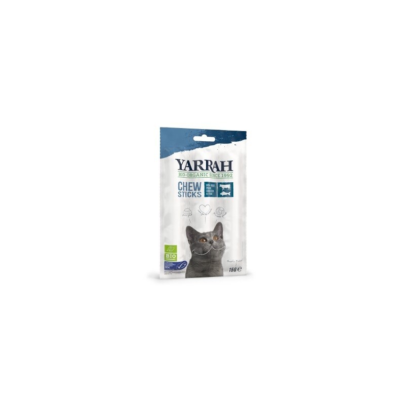Yarrah Bio Kaustangen mit Rind & Fisch (MSC) 3x15 g