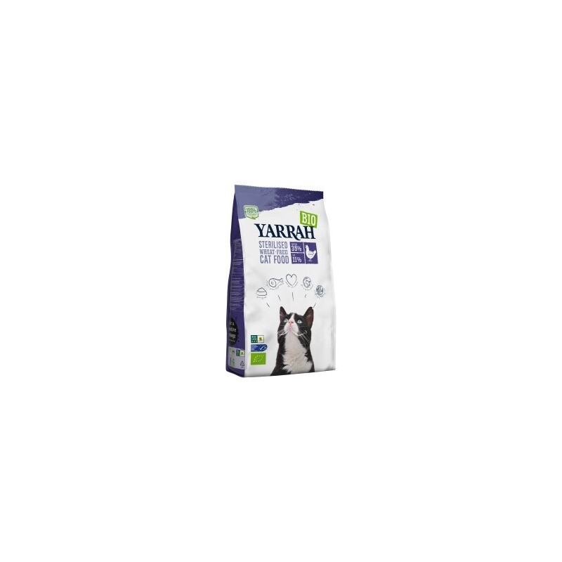 Yarrah Bio Adult Trockenfutter für sterilisierte Katzen Huhn & Fisch (MSC) 2 kg