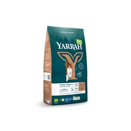 Yarrah Bio Trockenfutter für Katzen Adult/Kätzchen Huhn & Fisch (MSC) 2,4 kg