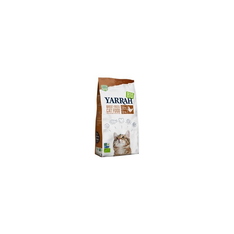 Yarrah Bio Trockenfutter für Katzen Adult/Kätzchen Huhn & Fisch (MSC) 800 g