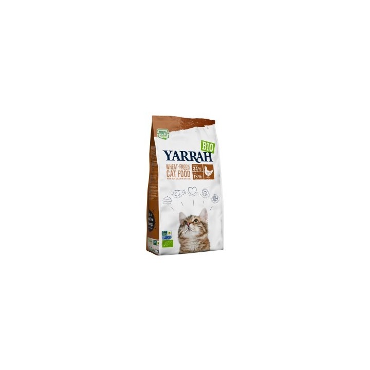 Yarrah Bio Trockenfutter für Katzen Adult/Kätzchen Huhn & Fisch (MSC) 800 g