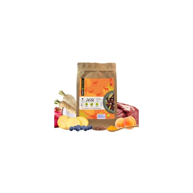 FAVLY Petfood Trockenfutter Wild mit Pastinake, Preiselbeeren & Kokos (adult) 2x3 kg