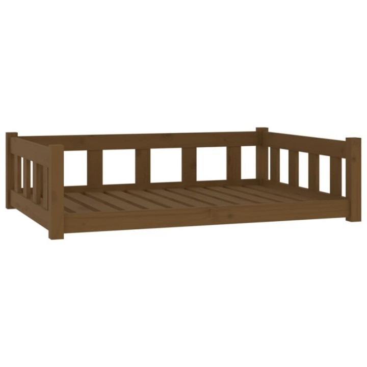VidaXL Hundebett Massivholz Kiefer braun 75,5 cm, 28 cm, 1,055 m
