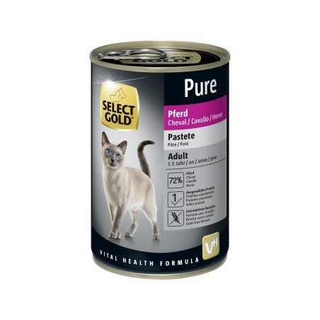 SELECT GOLD Pure Adult Paté Pferd 24x400 g