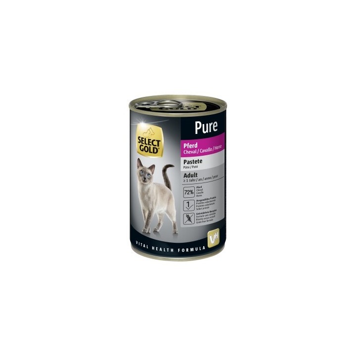 SELECT GOLD Pure Adult Paté Pferd 24x400 g