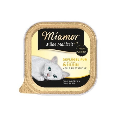 Miamor Milde Mahlzeit Geflügel pur und Huhn 64x100 g