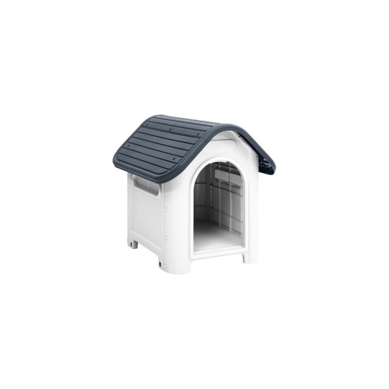 VidaXL Hundehütte 59x75x66cm Polypropylen Hundehaus grau