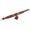 HUNTER Hundehalsband München cognac/schwarz, Gr. 32, Breite: ca. 2,6 cm, Halsumfang: ca. 24 - 27 cm