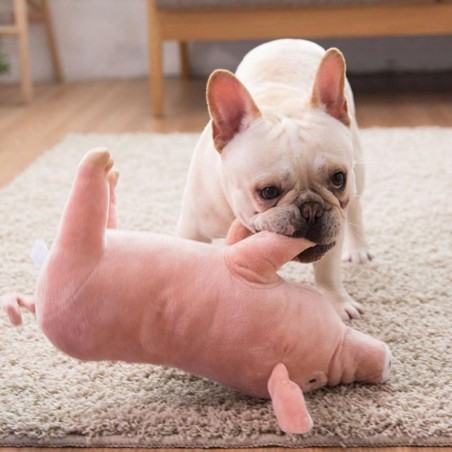 Plüschschwein Haustier Hund Begleitendes Schlafspielzeug für kleine Hunde Französische Bulldogge Biss Molar Entlüftungszubehö