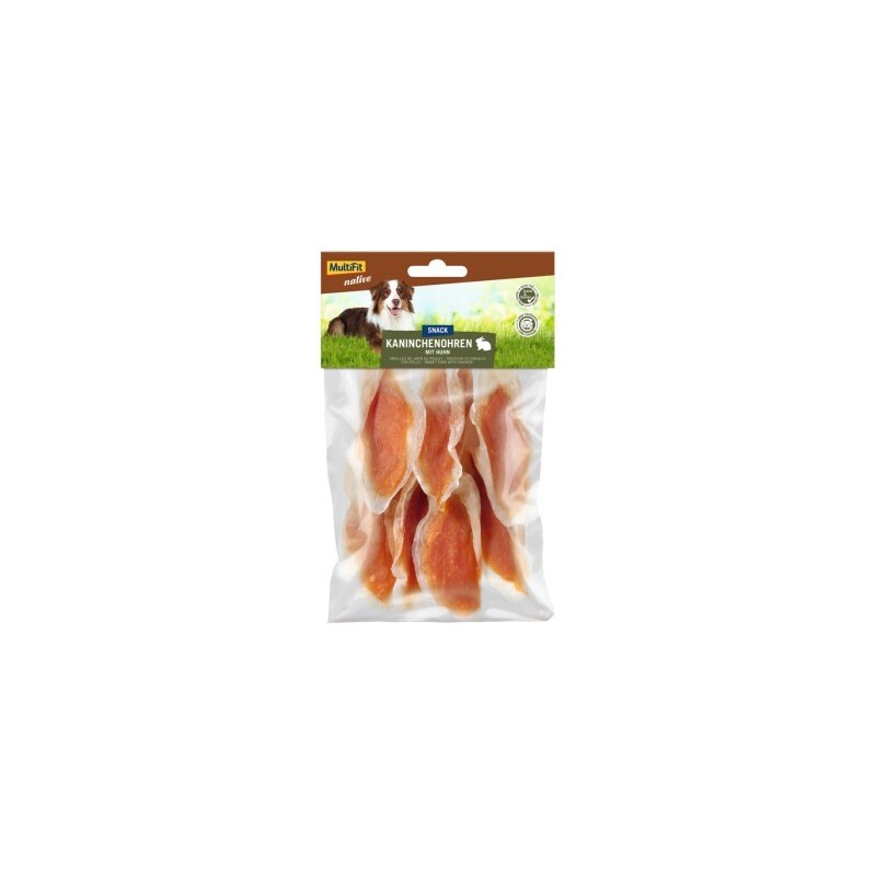 MultiFit native Kaninchenohren mit Huhn 6x80g