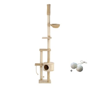 Rohrschneider ® Kletterbaum Lucy , mit Gratis-Spielball, beige