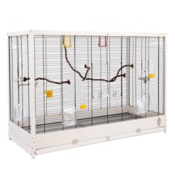 TIAKI Holz Vogelkäfig Robin XXL  - L 113,4 x B 53 x H 81,7 cm