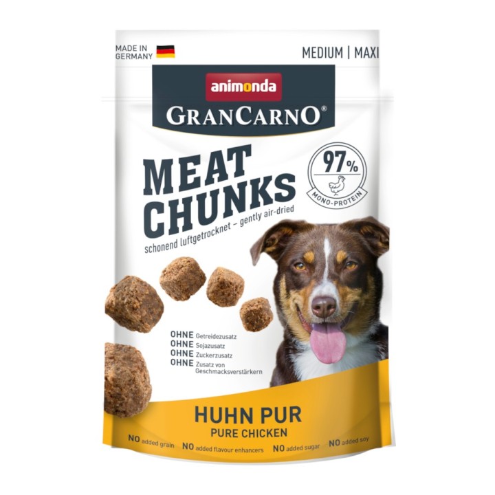 animonda Gran Carno Meat Chunks Medium / Maxi - Sparpaket: 4 x 80 g Huhn Pur