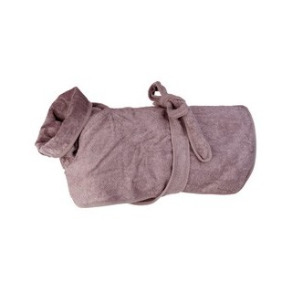 HUNTER Hunde-Bademantel Riga altrosa, Gr. 30, Rückenlänge: ca. 30 cm, Halsumfang: ca. 40 cm