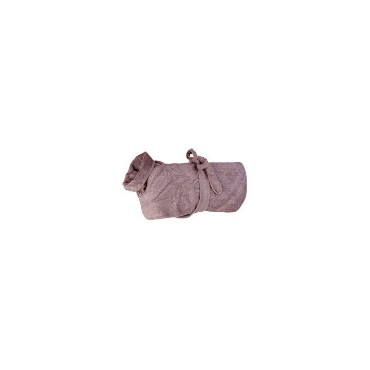 HUNTER Hunde-Bademantel Riga altrosa, Gr. 30, Rückenlänge: ca. 30 cm, Halsumfang: ca. 40 cm