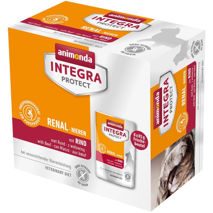 animonda Integra Protect Adult Renal 8 x 85 g - mit Rind