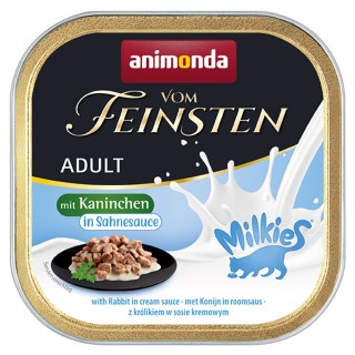 Sparpaket animonda Vom Feinsten Adult Milkies in Sauce 32 x 100 g - Kaninchen in Sahnesauce