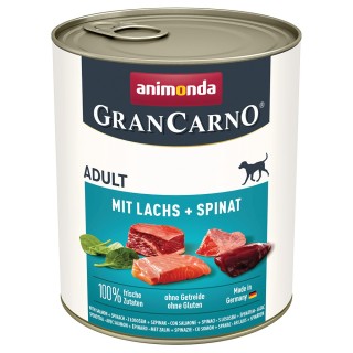 animonda GranCarno Original Adult 6 x 800 g - Lachs & Spinat
