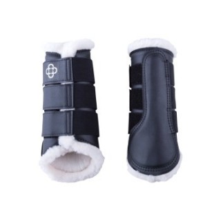 4Horses Gamaschen Fluffy schwarz WB (Warmblut)