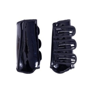 4Horses Gamaschen Perth Lack Strass schwarz M