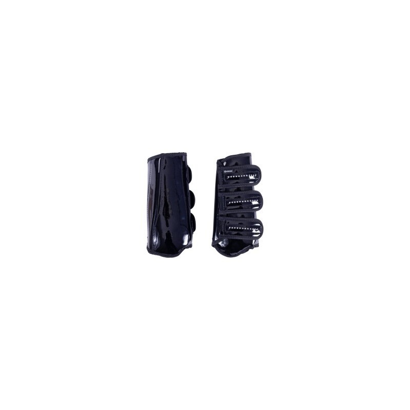 4Horses Gamaschen Perth Lack Strass schwarz M