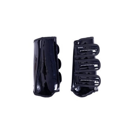 4Horses Gamaschen Perth Lack Strass schwarz M