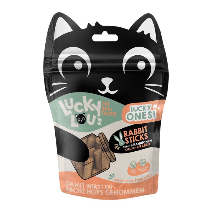 Lucky Lou Lucky Ones Sticks - Sparpaket: 8 x 50 g Huhn & Kaninchen