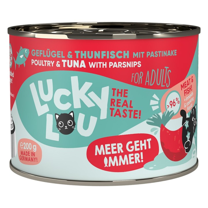 Lucky Lou Adult 6 x 200 g - Geflügel & Thunfisch