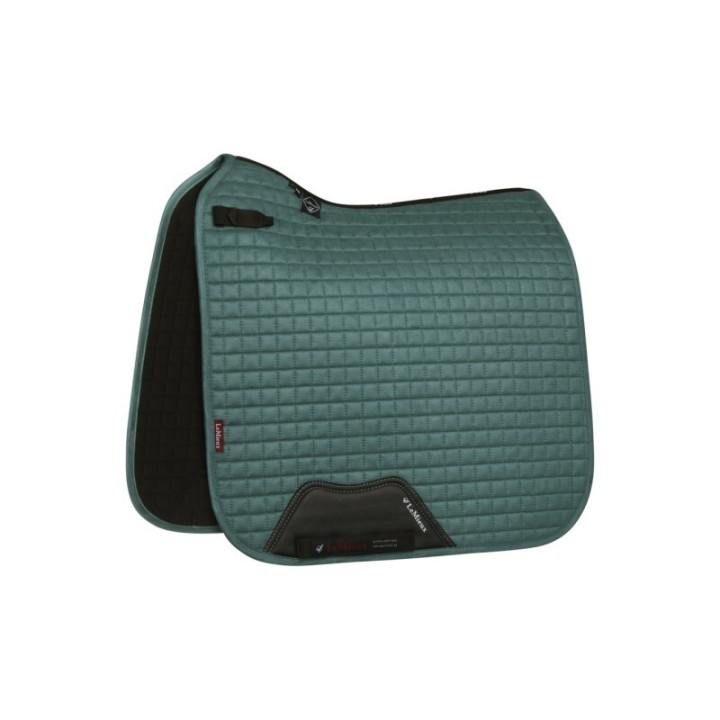 LeMieux Dressurschabracke Suede Square army grün WB (Warmblut)
