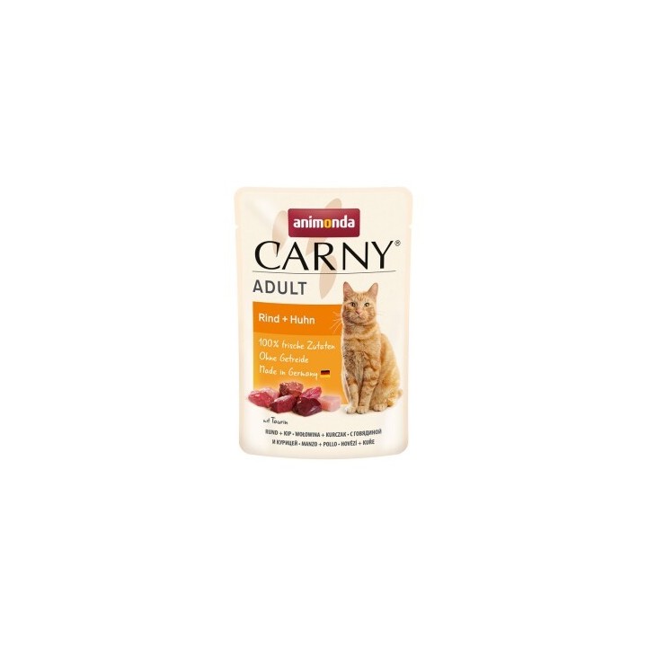 animonda Carny Nassfutter Katze Adult Rind und Huhn 48x85 g