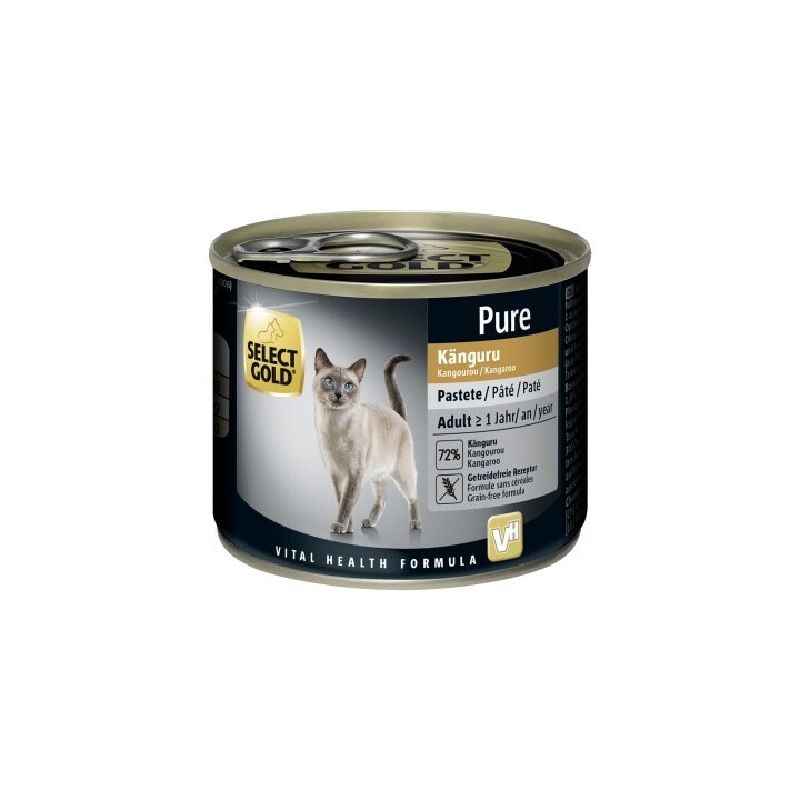 SELECT GOLD Pure Adult Paté Känguru 24x200 g