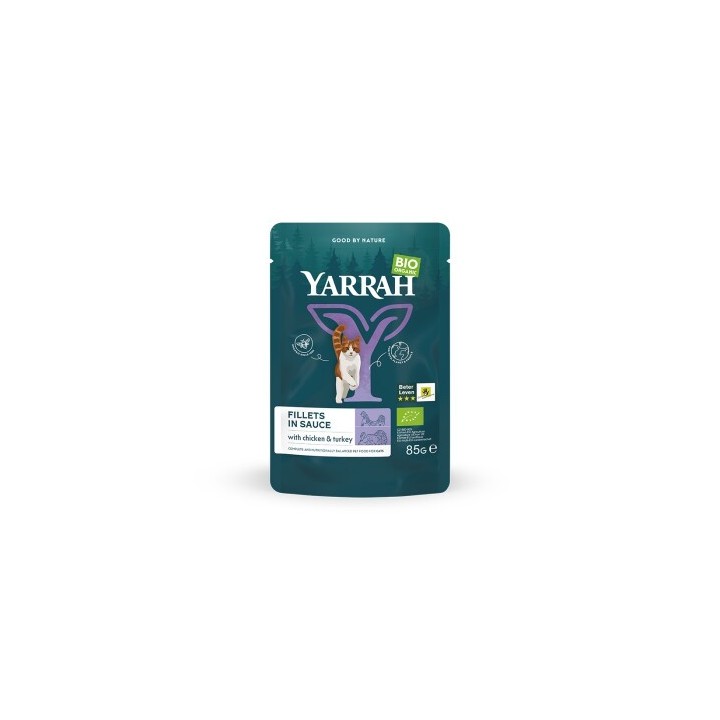 Yarrah Bio Pouch Filets in Soße 14x8 5g Truthahn