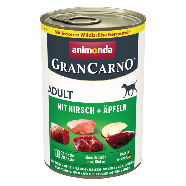 animonda GranCarno Original Adult 6 x 400 g - Hirsch & Äpfel