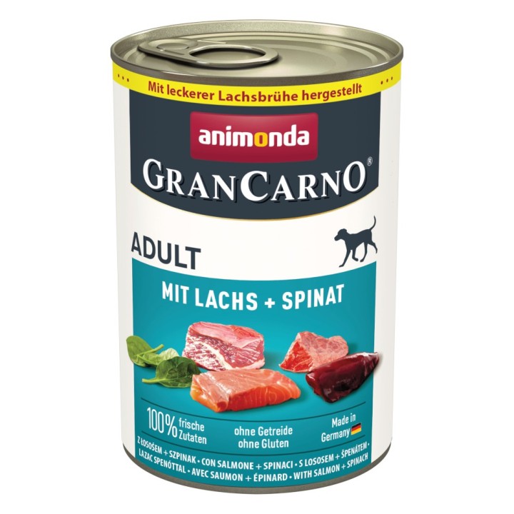 animonda GranCarno Original Adult 6 x 400 g - Lachs & Spinat