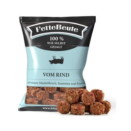 FetteBeute BARF Komplettmenü Hund TK-Nuggets Napffertig Rind 6x800 g