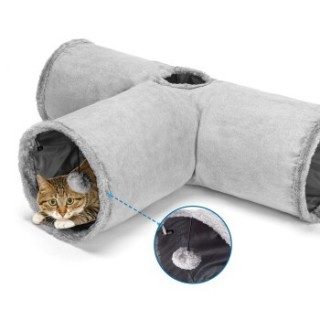 nobleza T-Förmiger Katzentunnel aus Wildleder