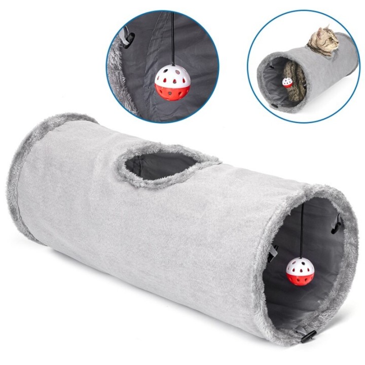 nobleza Hochwertiger Katzentunnel aus Wildleder