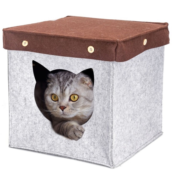 nobleza - Katzenhaus Quadratisch aus Filz