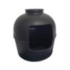 RHR Quality Katzentoilette Flower XXL schwarz