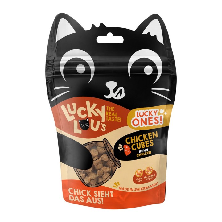 Lucky Lou Lucky Ones Cubes - Sparpaket: 8 x 80 g Huhn