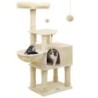 FEANDREA L Kratzbaum Kletterbaum 138cm beige