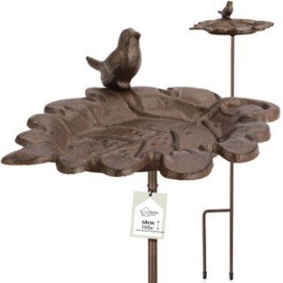 WILDLIFE HOME Vogeltränke auf Stab Eichenblatt