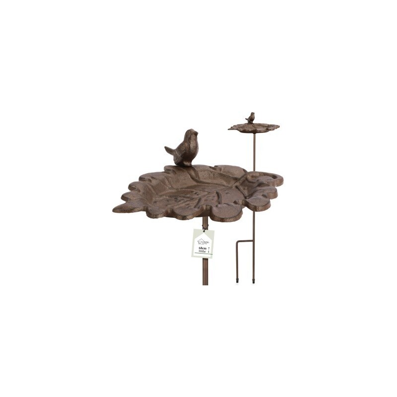 WILDLIFE HOME Vogeltränke auf Stab Eichenblatt